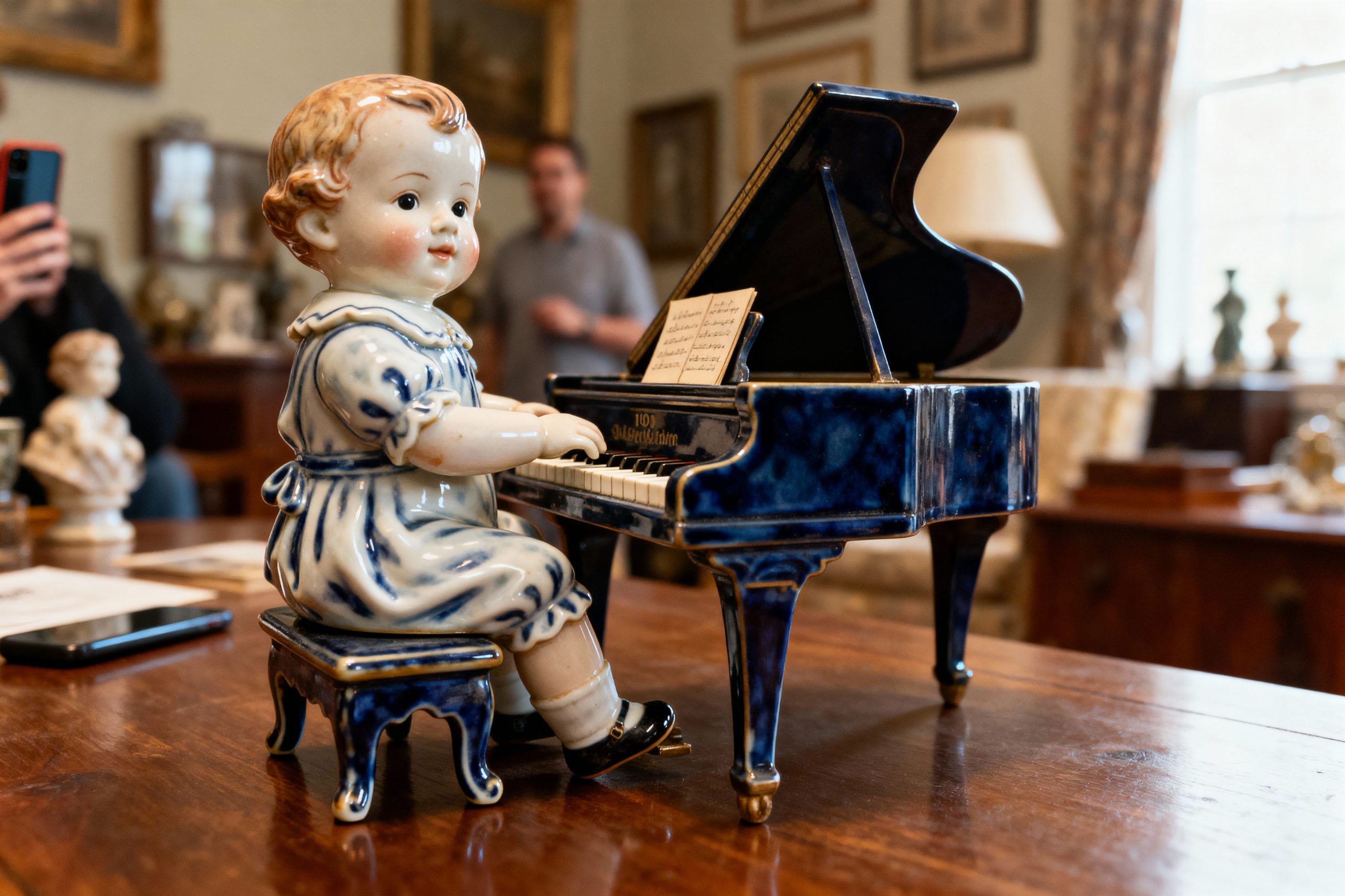 are antique 1903 german jasperware piano baby worth anything