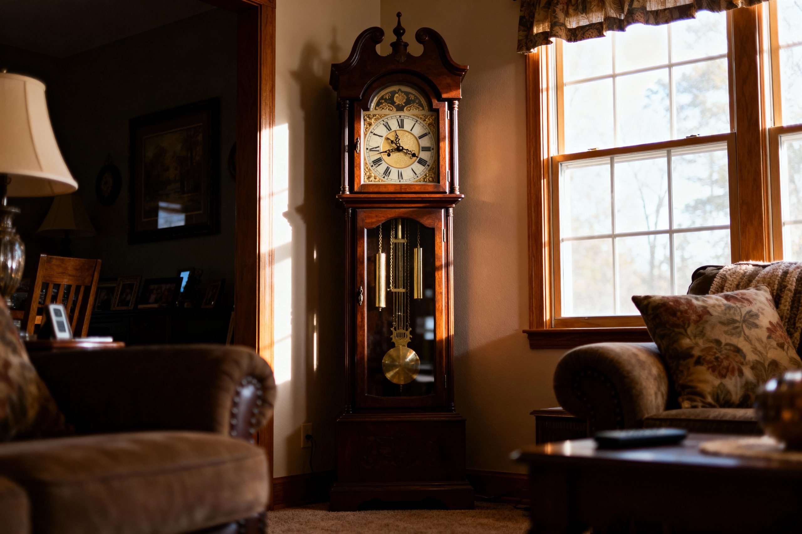 tempus fugit grandmother clock