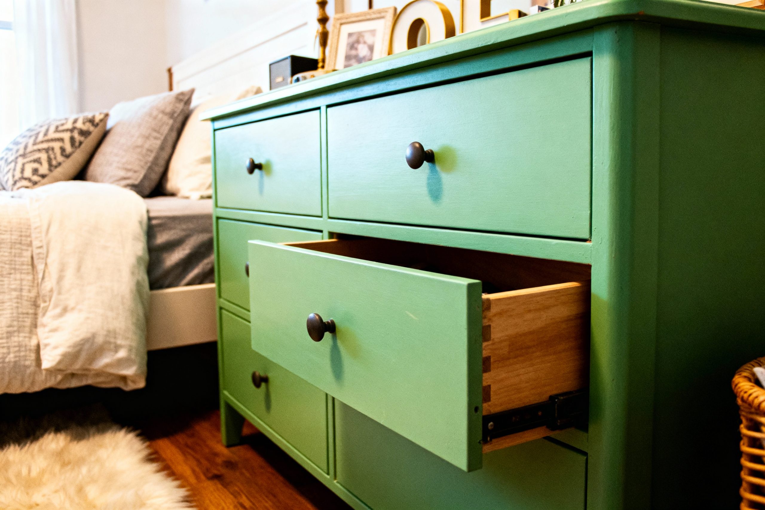 green dresser