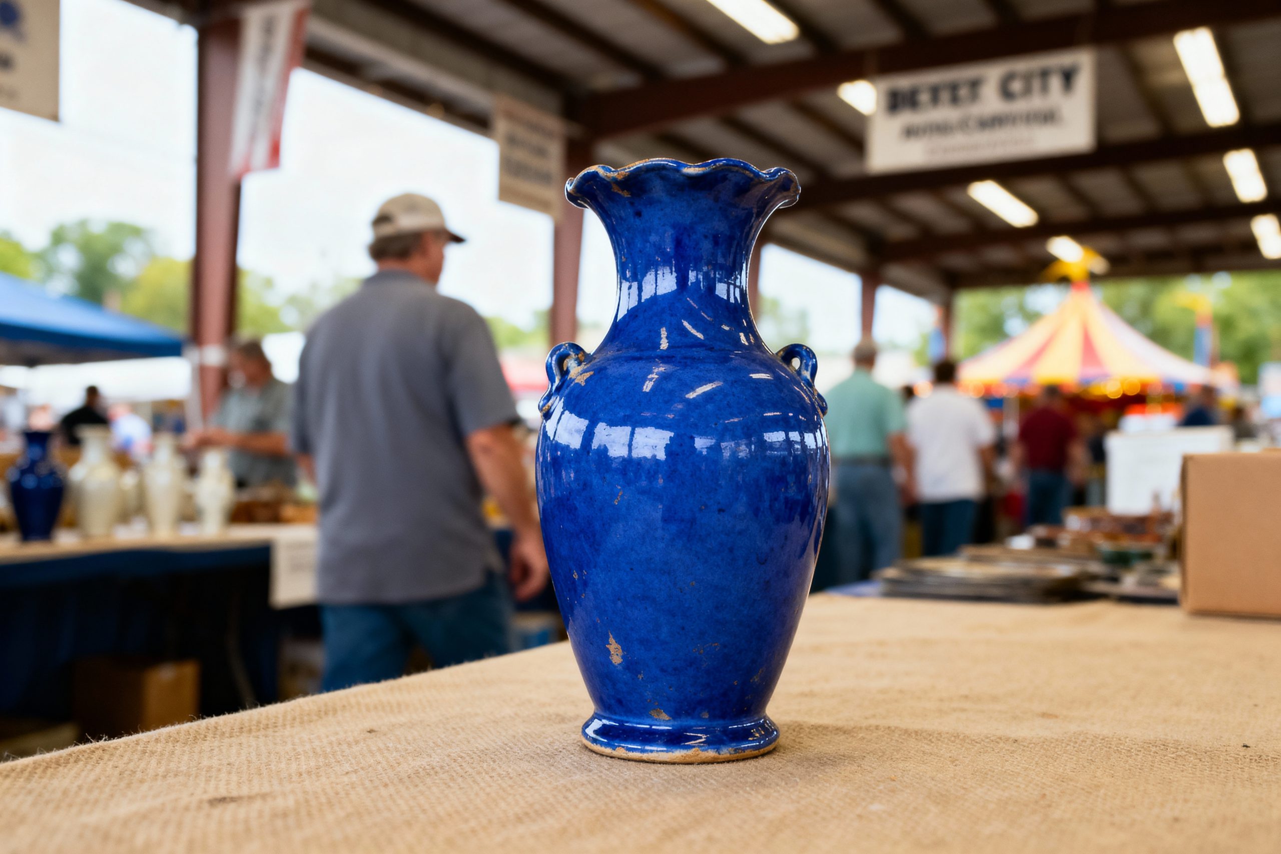 dexter city auction carnival glass vase