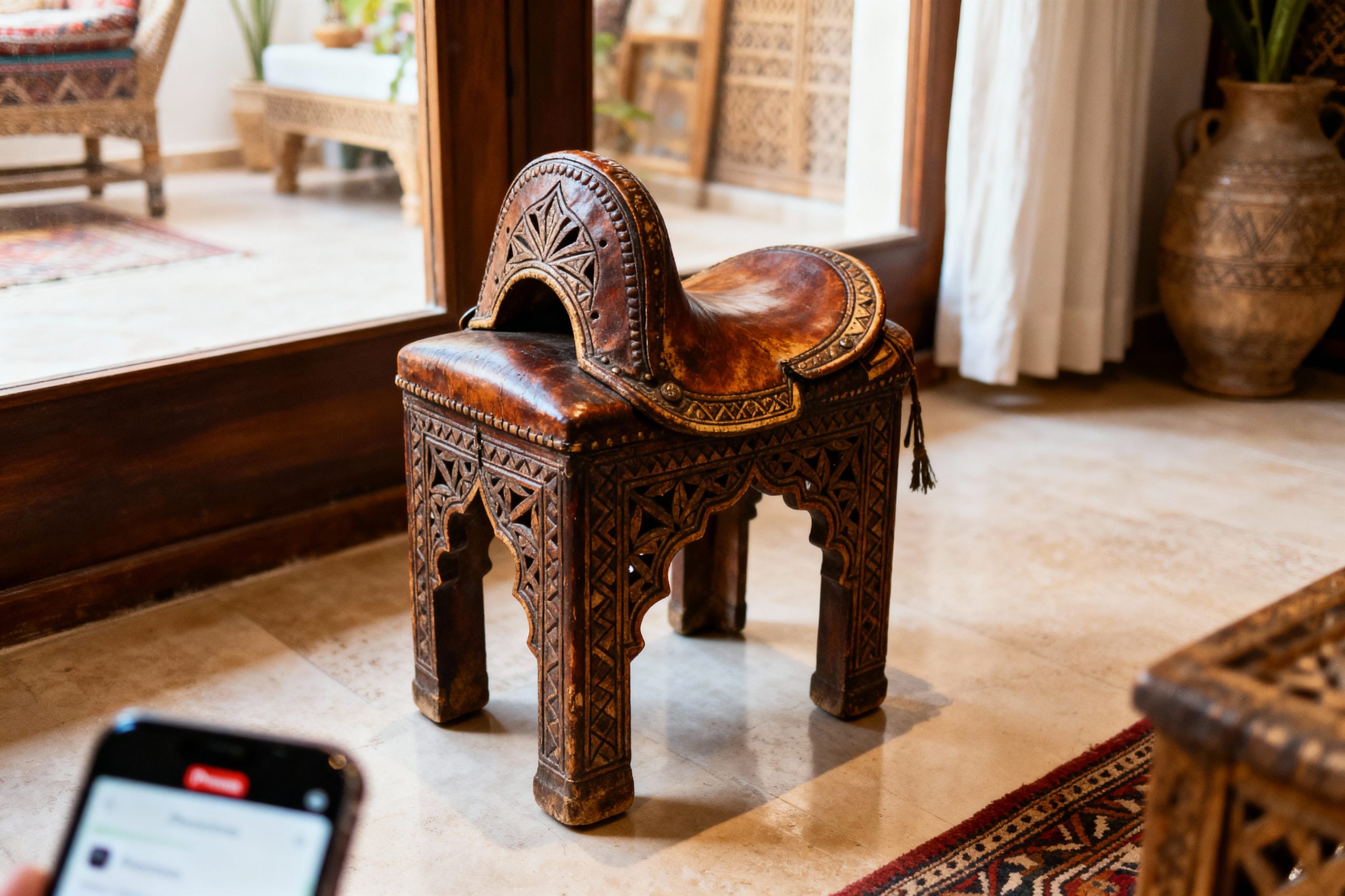 camel saddle stool