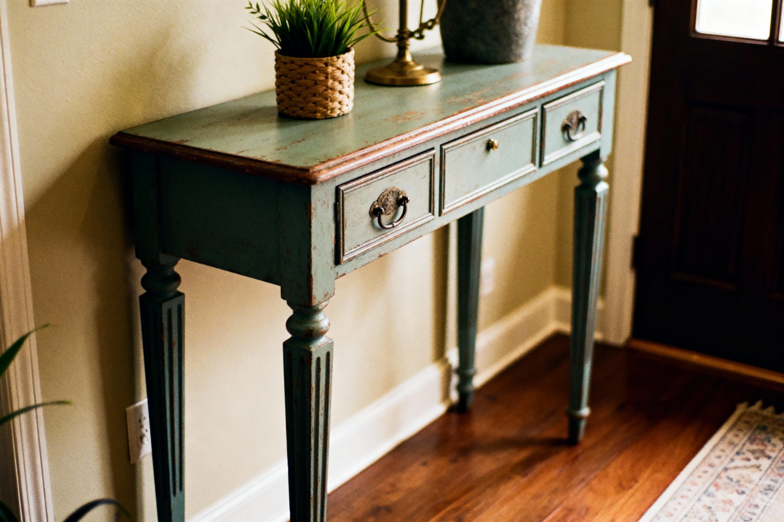 vintage entry table