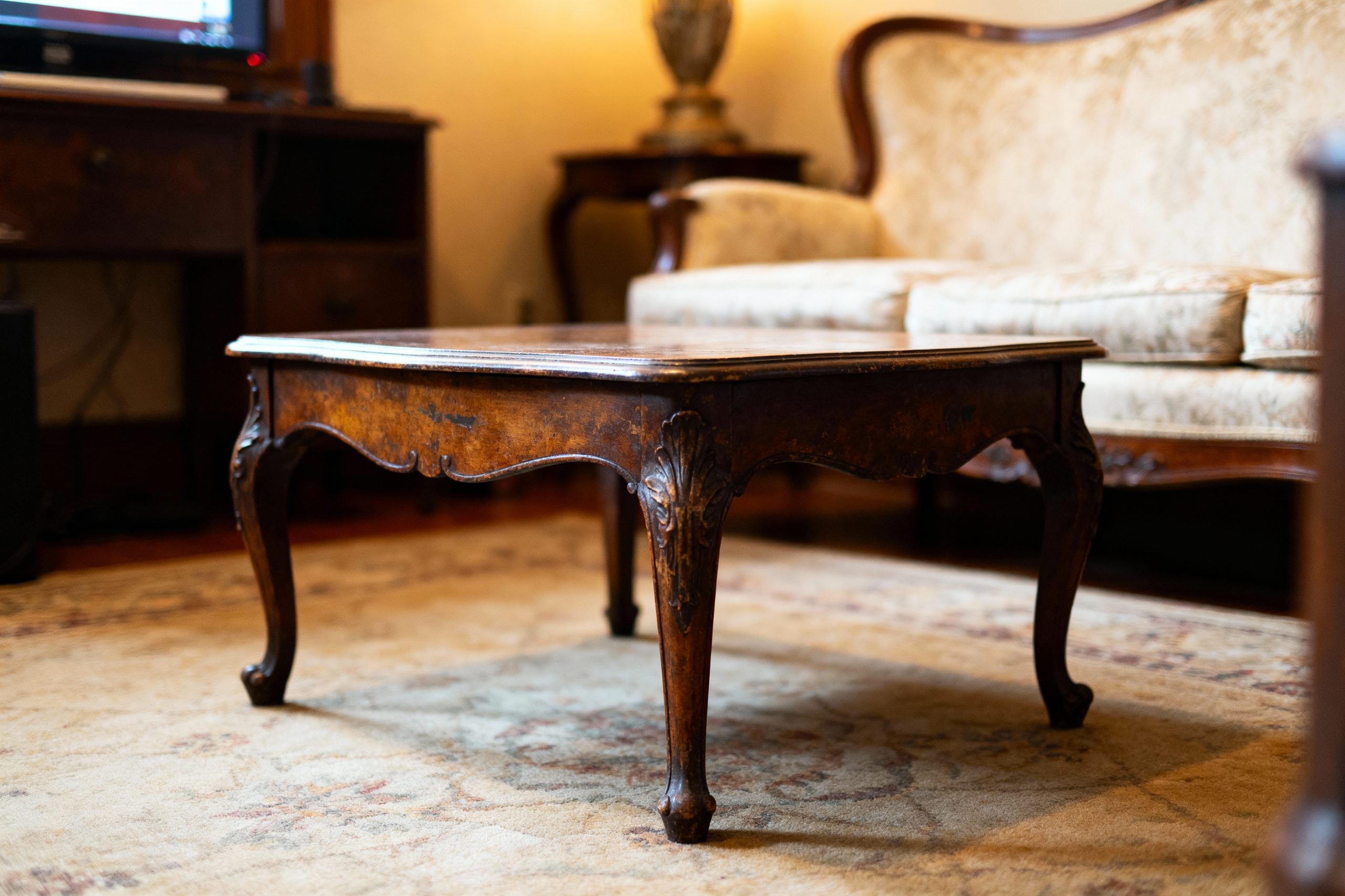 antique couch table