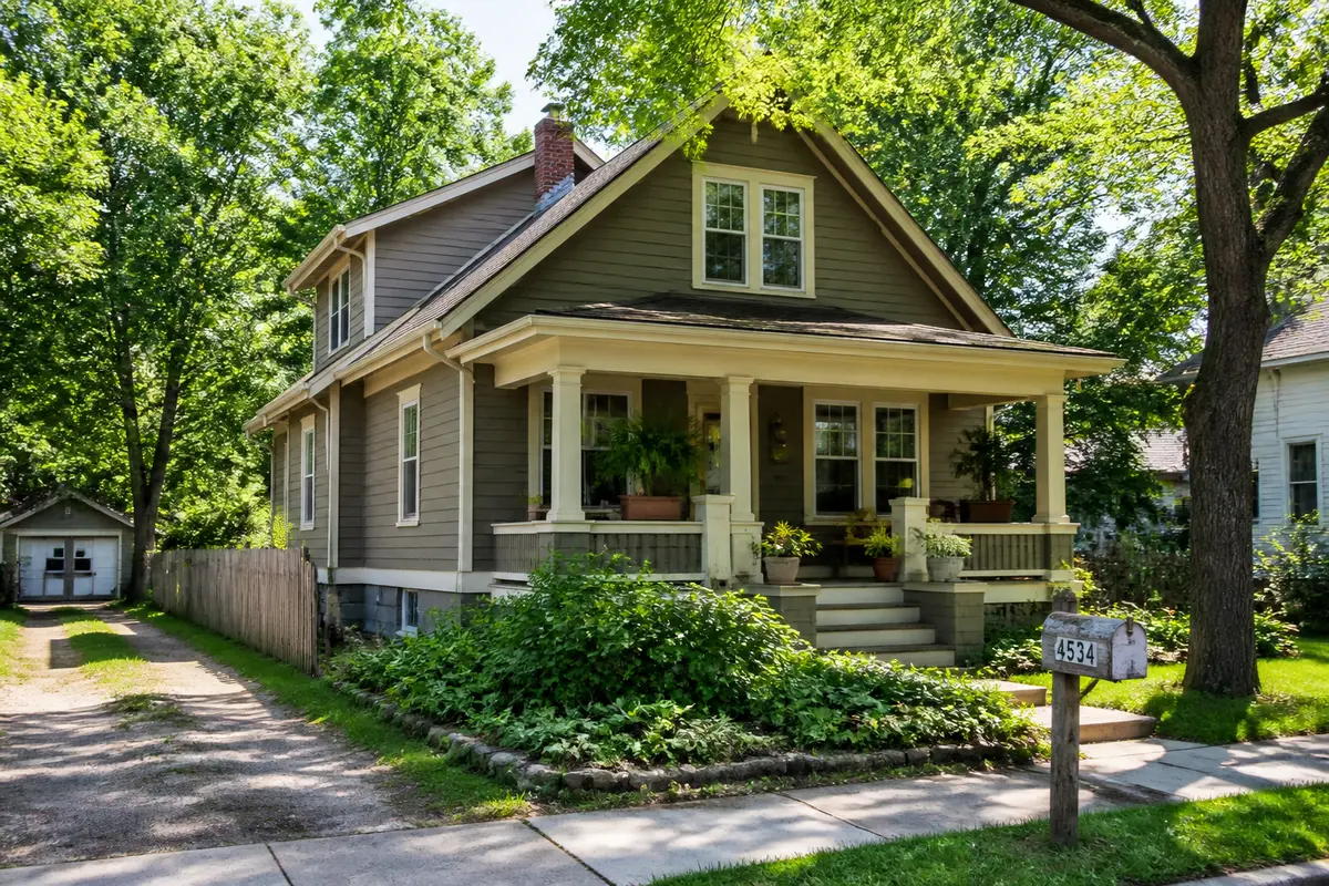 Charming Minnesota home with porch and garden, representing off-market houses in Minnesota